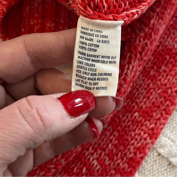 Sale! American Eagle Cotton Rich Coral Long Sleeve Sweater Women’s Size Small - Picture 2 of 16